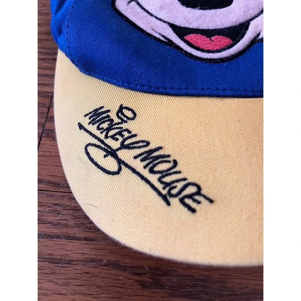 Walt Disney World Kids Mickey Mouse Blue Yellow Snapback Hat with Ears Youth